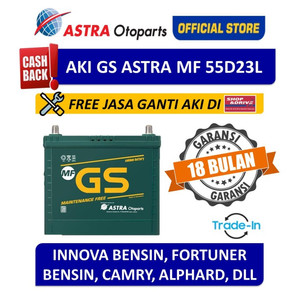 Aki GS ASTRA MF 55D23L (Free Pemasangan Instan + Tukar Tambah)