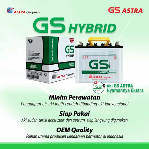 Voucher Aki GS ASTRA Hybrid 80D26L Innova Fortuner Free Jasa Ganti
