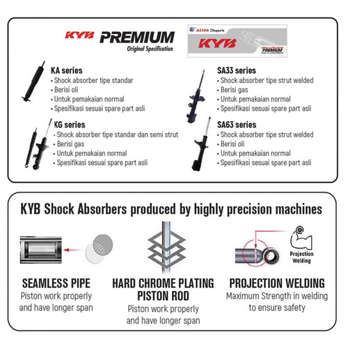 Shock Breaker Depan KYB Premium Mobil Avanza Xenia Rush Terios