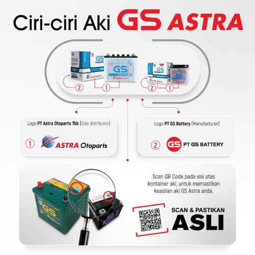 AKI GS ASTRA MF NS40 mobil Avanza,Xenia, Rush, Terios ORI (GSMFN-NS40)