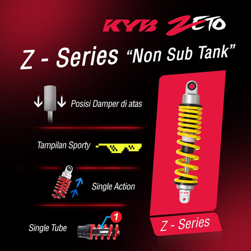 Shock belakang Yamaha Jupiter Z / Vega R (all varian) KYB ZETO