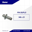Pin Duplo Screw M6 x 21 (putih) / Ambalan Rak Lemari