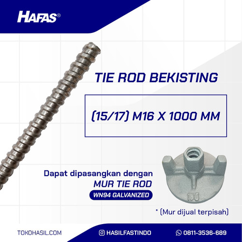 Tie Rod Bekisting (15/17) M16 x 1000 mm