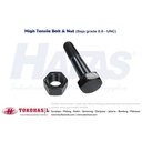 Baut & Mur Baja 8.8 UNC 1/4 x 4" - 20T, HALF