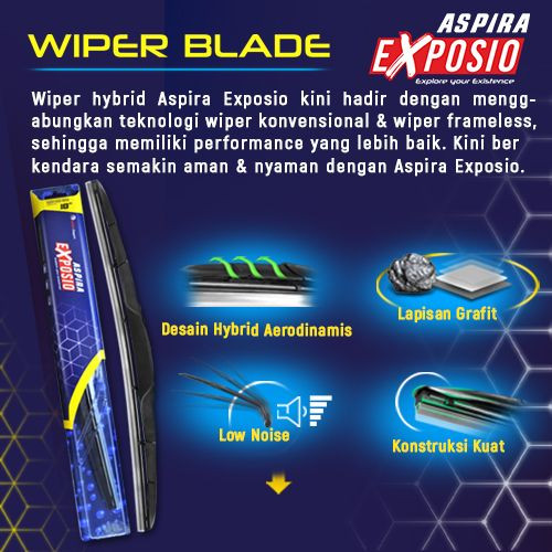 Wiper Blade Hybrid Graphite ASPIRA EXPOSIO Alphard Vellfire 28 inch