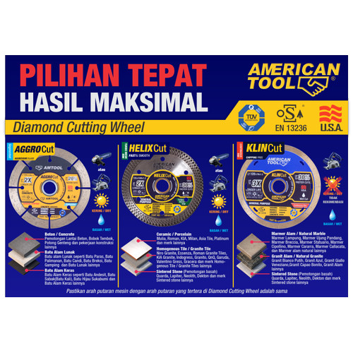 AMTOOL Diamond wheel 4" (105mm) Aggro Cut  Mata Pisau potong 8959357