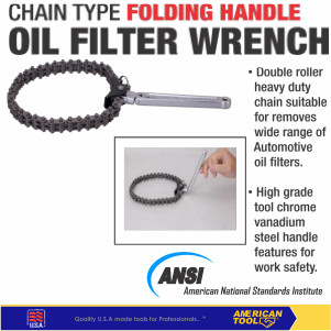 Kunci Oli Filter Rantai / Oil Filter Wrench American Tool 8958661