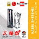 Brennenstuhl Stop Kontak 16 Lubang Premium Alu Line Technics Duo 3 Meter / Stopkontak / Colokan Listrik / Terminal Listrik / Kabel Sambung / Colokan Sambung
