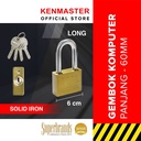 Kenmaster Gembok Komputer Panjang 60MM CK-60L KEY L / Gembok Komputer Key Kuning / Gembok Leher Panjang / Gembok Anti Maling - GBCO014