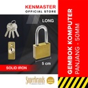 Kenmaster Gembok Komputer Panjang 50MM CK-50L KEY L / Gembok Komputer Key Kuning / Gembok Leher Panjang / Gembok Anti Maling- GBCO013