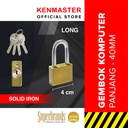 Kenmaster Gembok Komputer Panjang 40MM CK-40L KEY L / Gembok Komputer Key Kuning / Gembok Leher Panjang / Gembok Anti Maling- GBCO012