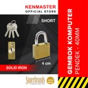 Kenmaster Gembok Komputer Pendek 40MM CK-40S KEY S / Gembok Komputer Key Kuning / Gembok Leher Pendek / Gembok Anti Maling- GBCO009