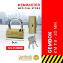 Kenmaster Gembok Hammer 30MM - KM-119 / Gembok Anti Maling / Gembok Pagar Kunci Gembok - GMBK110'