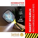 Kenmaster Raket Nyamuk Charger KM-605 / Raket Serangga Rechargeable / Raket Lalat - Mosquito - Pembasmi Serangga - MOSQ030