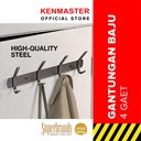 Kenmaster Hanger Hook 4 Gaet KM-HS3 / JY 174 - Gantungan Baju Stainless - HNGR051