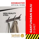 Kenmaster Hanger Hook 3 Gaet KM-HS3 / JY 173 - Gantungan Baju Stainless - HNGR050