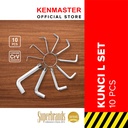 Kenmaster Kunci L Chrome 10 Pcs / Set - KNCL001