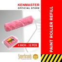 Xander Kuas Cat Tembok Kuas Roll 4 Inch Bulu XD-1436 isi 12 pcs Refill