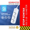 Kenmaster Stop Kontak - 103 - 3 Lubang Overheat Stopkontak Colokan Listrik