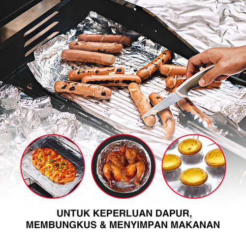 Kenmaster Aluminium Foil KM-305 5M X 30CM / Kertas Panggang Bahan Food Grade 5 Meter x 30 CM - OL105