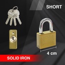 Kenmaster Gembok Komputer Pendek 40MM CK-40S KEY S / Gembok Komputer Key Kuning / Gembok Leher Pendek / Gembok Anti Maling- GBCO009