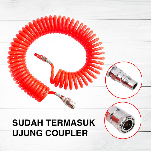 Kenmaster Selang Angin Spiral Kompresor 9 Meter KM-1255 Hose / Selang Air / Recoil Air - SLNG197