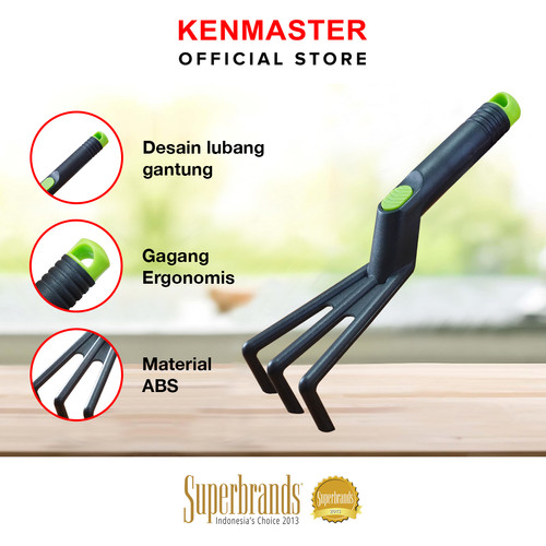 Kenmaster Alat Kebun - Garpu Hitam Plastik / Garpu Berkebun / Garden Tool / Garukan Berkebun / Garden Tools / Alat Berkebun