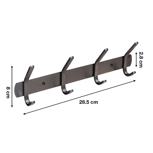Kenmaster Hanger Hook 4 Gaet KM-HS3 / JY 174 - Gantungan Baju Stainless - HNGR051