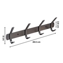 Kenmaster Hanger Hook 4 Gaet KM-HS3 / JY 174 - Gantungan Baju Stainless - HNGR051