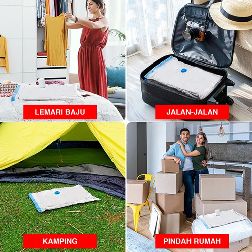 Plastik Vacum 40X60 CM / Vacum Pakaian Traveling 1 PCS