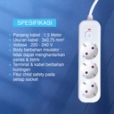 Kenmaster Stop Kontak - 103 - 3 Lubang Overheat Stopkontak Colokan Listrik