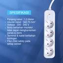 Kenmaster Stop Kontak 4 Lubang 104 Overheat Stopkontak Colokan Listrik
