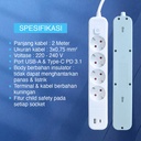 Kenmaster Stop Kontak 104 - 4 Lubang + USB Stopkontak Colokan Listrik Colokan / Colokan Kabel Listrik