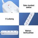 Kenmaster Stop Kontak 4 Lubang 104 Overheat Stopkontak Colokan Listrik