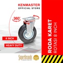 Xander Roda Karet Hitam 8 IN Hidup - RODA360