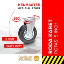 Xander Roda Karet Hitam 5 IN  Hidup - RODA348
