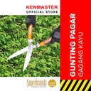 Kenmaster Gunting Pagar Rumput / Gunting Rumput / Gunting Dahan Ranting / Gunting Ranting Pohon / Gunting Batang Bunga Buah - Gagang Kayu