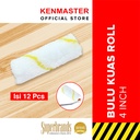 Xander Kuas Cat Tembok Kuas Roll 4 Inch Bulu XD-1195 isi 12 pcs Refill