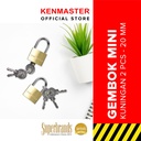 Kenmaster Gembok Kuningan 20MM - 2 PCS Gembok Anti Maling Gembok Pagar Kunci Gembok