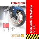 Kenmaster Gembok Sepeda KM116 - IRON 50MM - Panjang Gembok Anti Maling Gembok Pagar Kunci Gembok Sepeda