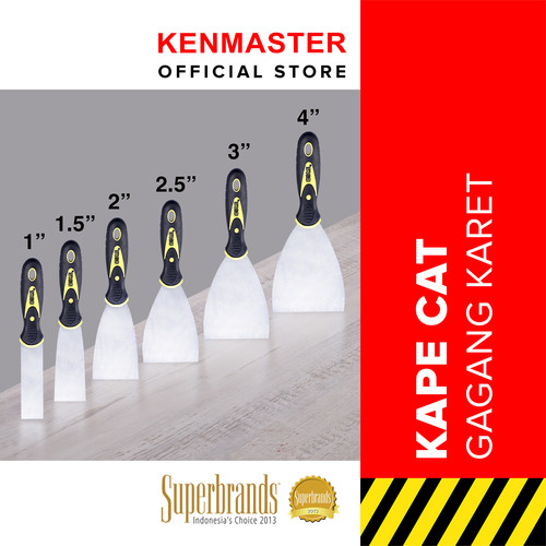 Kenmaster Kape Cat Stainless Steel Gagang Plastik KM-1002 Kape Dempul Kape Stainless - 1,5 INCH