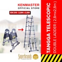 Tangga Teleskopik Tangga Telescopic Tangga Portable Double 2,8 + 2,8 KM218 Fiber Optic