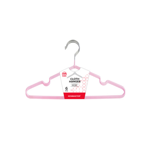 Kenmaster Gantungan Baju anak isi 6 Pcs / Hanger KM-1667 1 Set - ISI 6 PCS - GANT099