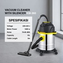 Kenmaster Vacuum Cleaner KM-360 Wet Blow & Dry - VACU013 / Penyedot Debu Basah & Kering Full Stainless