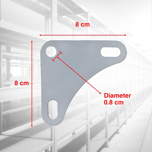 Bracket Siku Lubang 8 X 8 CM / Corner Plat Isi 10 Pcs / Siku Rak Penyangga / Shelf Bracket / Siku Plat