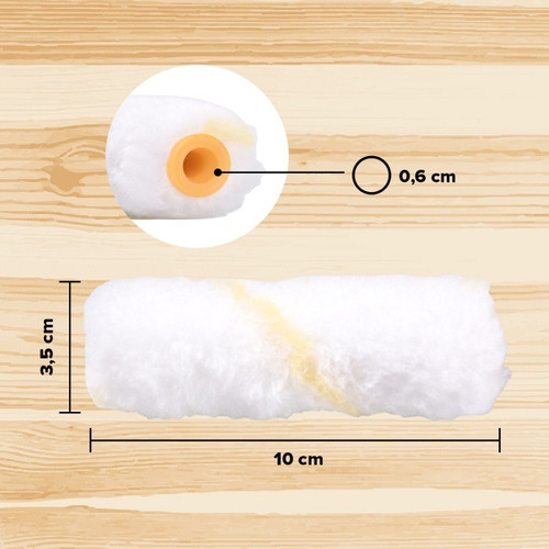Xander Kuas Cat Tembok Kuas Roll 4 Inch Bulu XD-1195 isi 12 pcs Refill