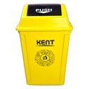Kent Tempat Sampah Plastik KT-60 U Yellow / Tong Sampah 75CM - TONG018