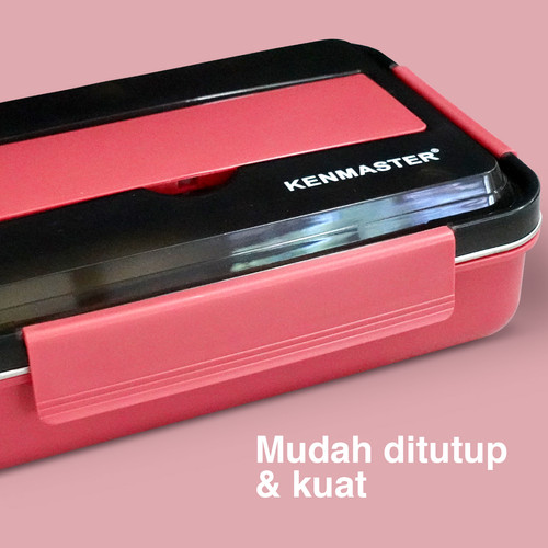Kotak Makan 3 Sekat KM-015 / Lunch Box Stainless Steel Kenmaster