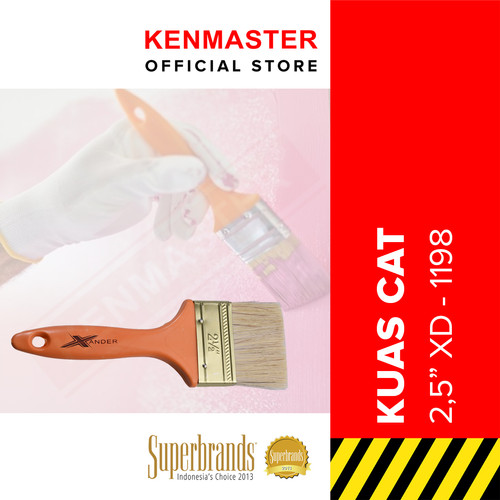 Xander Kuas Cat Tembok Kuas 1 / 2 / 2,5 / 3 / 4 / 5 Inch Gagang Plastik XD-1198