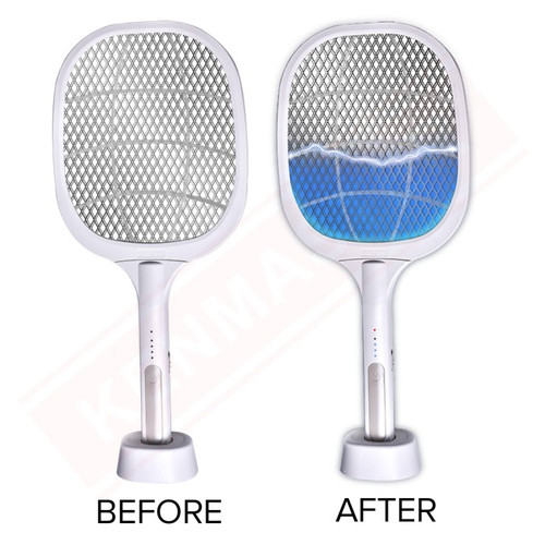 Kenmaster Raket Nyamuk 2 IN KM-108 + Lampu LED + UV / Raket Serangga / Raket Lalat - Pembasmi Serangga - Mosquito - MOSQ028